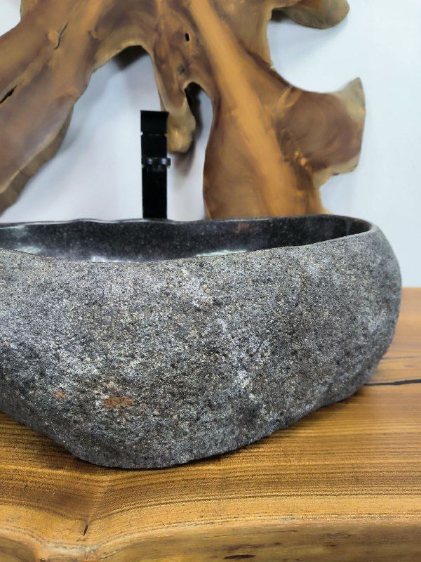 Раковина из речного камня RS-66564 63х45х15 из натурального камня