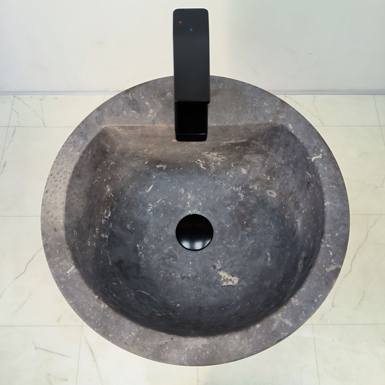 Раковина напольная из мрамора Black MN-66120 (40*40*90)