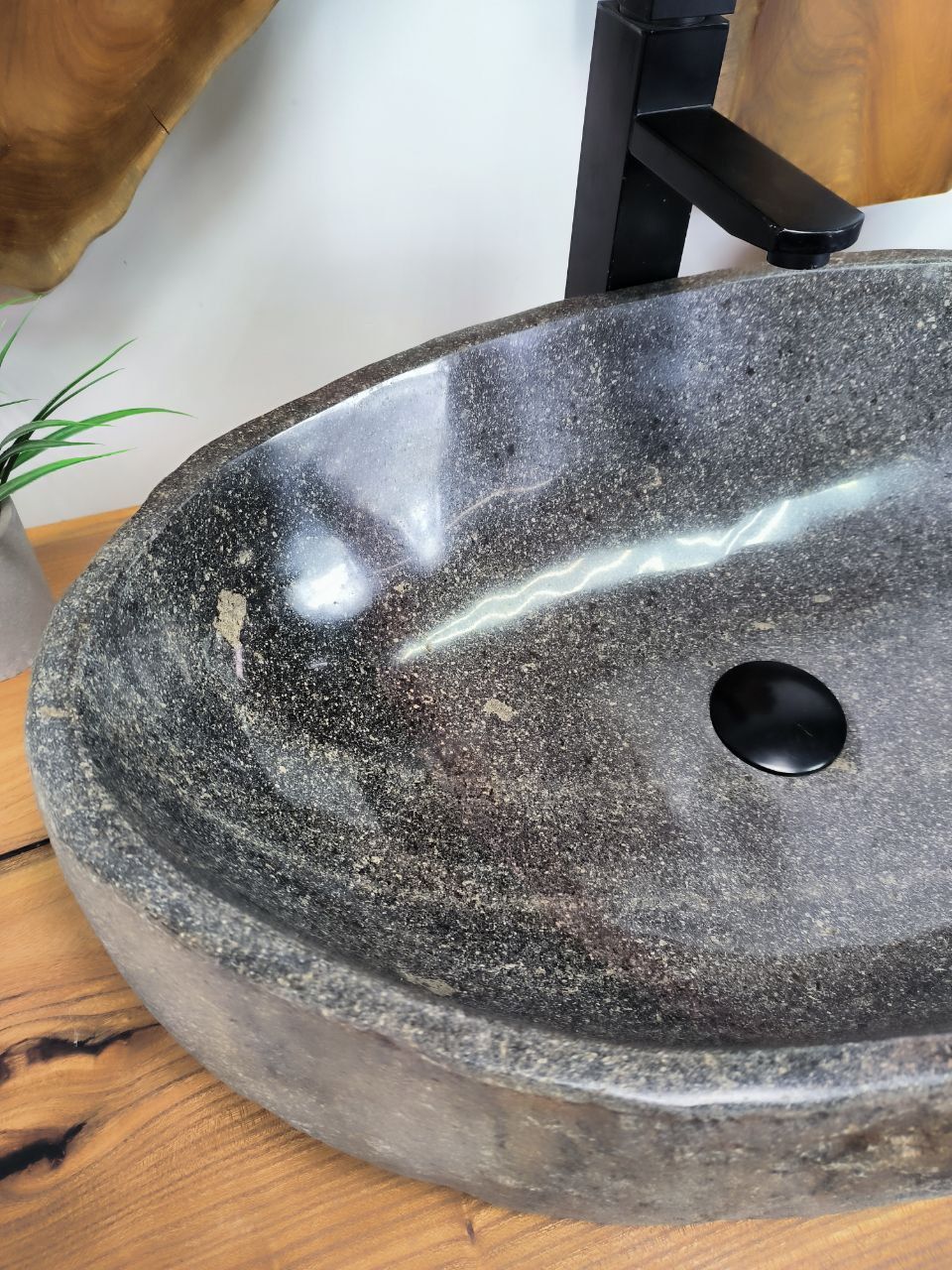 Раковина из речного камня RS-66346 60х40х15 из натурального камня