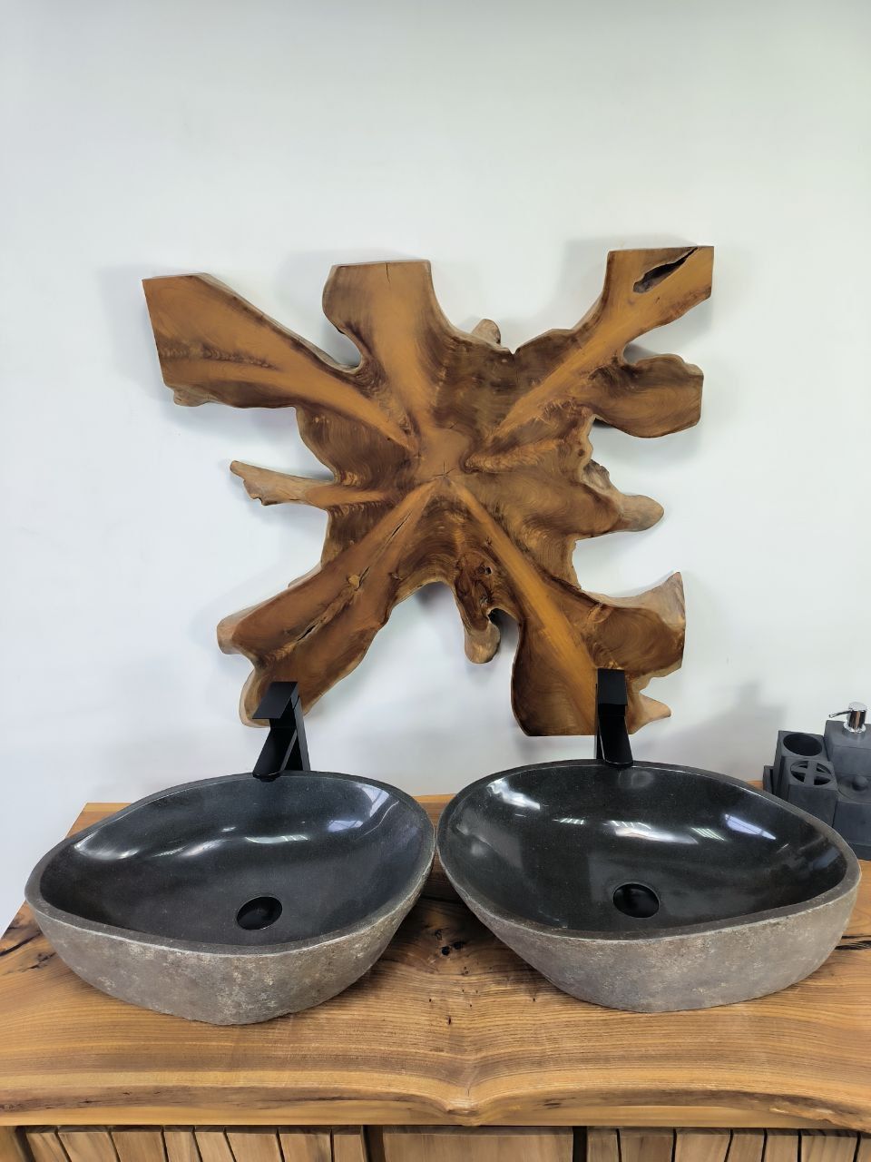 Раковина из речного камня ПАРА! RS-66629 57х35х15 из натурального камня