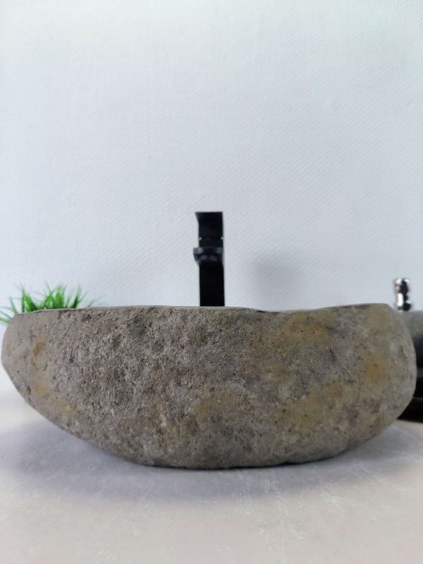 Раковина из речного камня RS-66205 46х33х15 из натурального камня