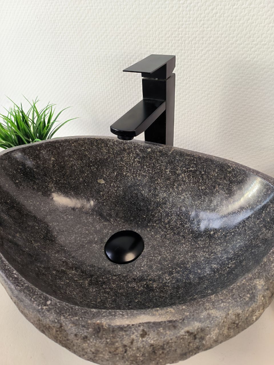 Раковина из речного камня RS-65993 50х33х15 из натурального камня