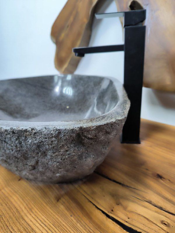 Раковина из речного камня RS-66681 50х38х15 из натурального камня