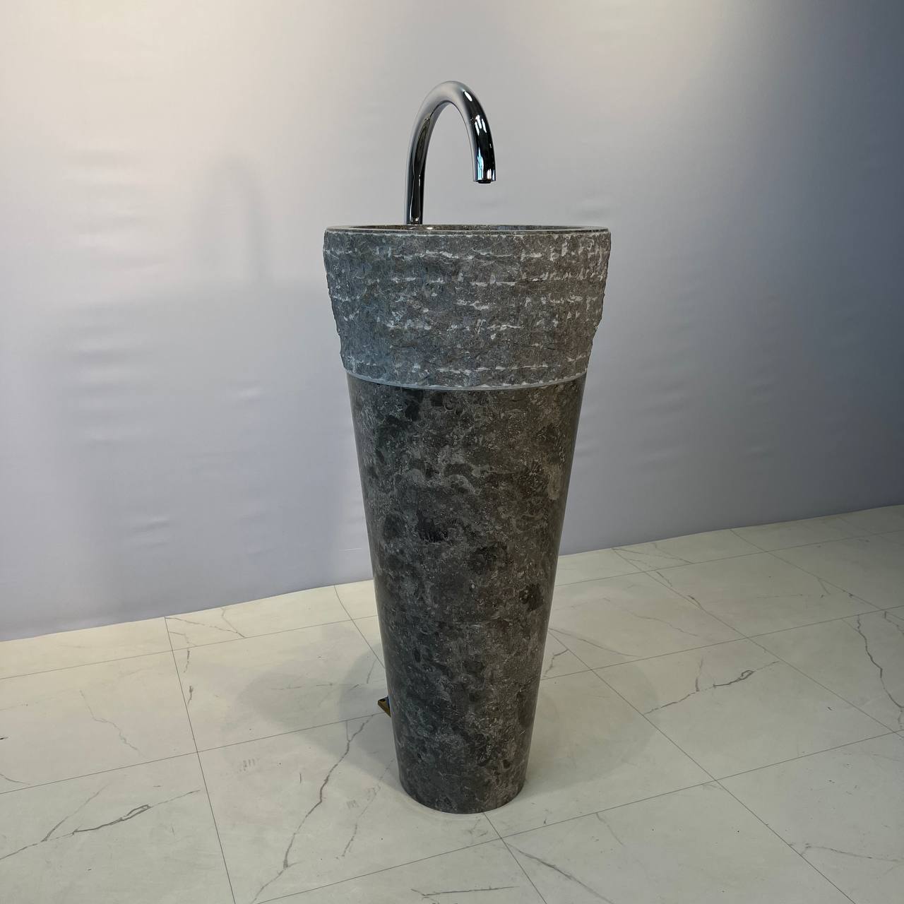 Раковина напольная из мрамора Erozy Top Grey MN-67044 40*40*90