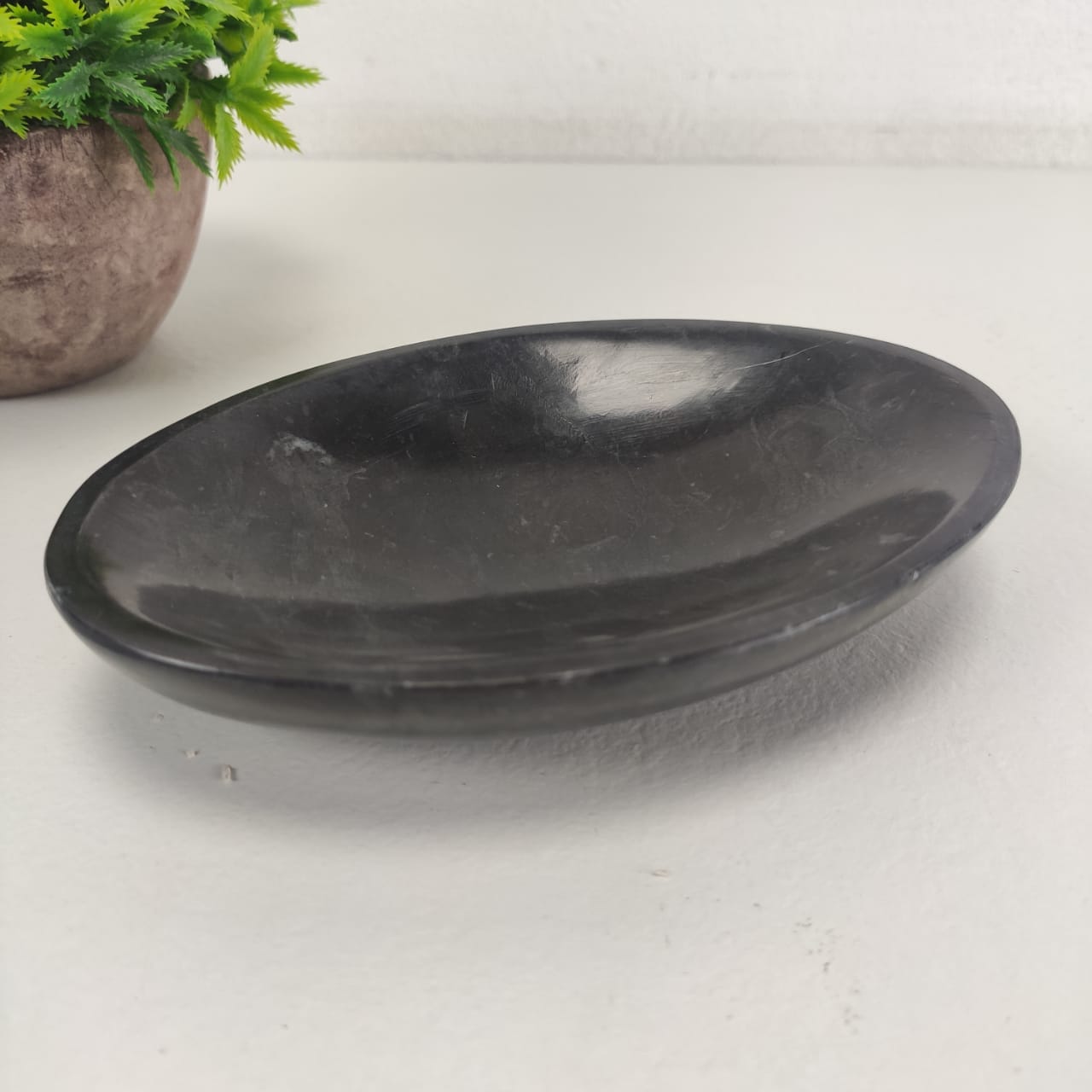 Мыльница из мрамора Black 6340