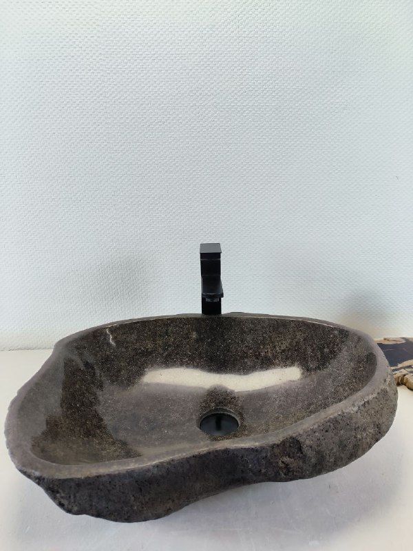 Раковина из речного камня RS-66230 58х42х15 из натурального камня