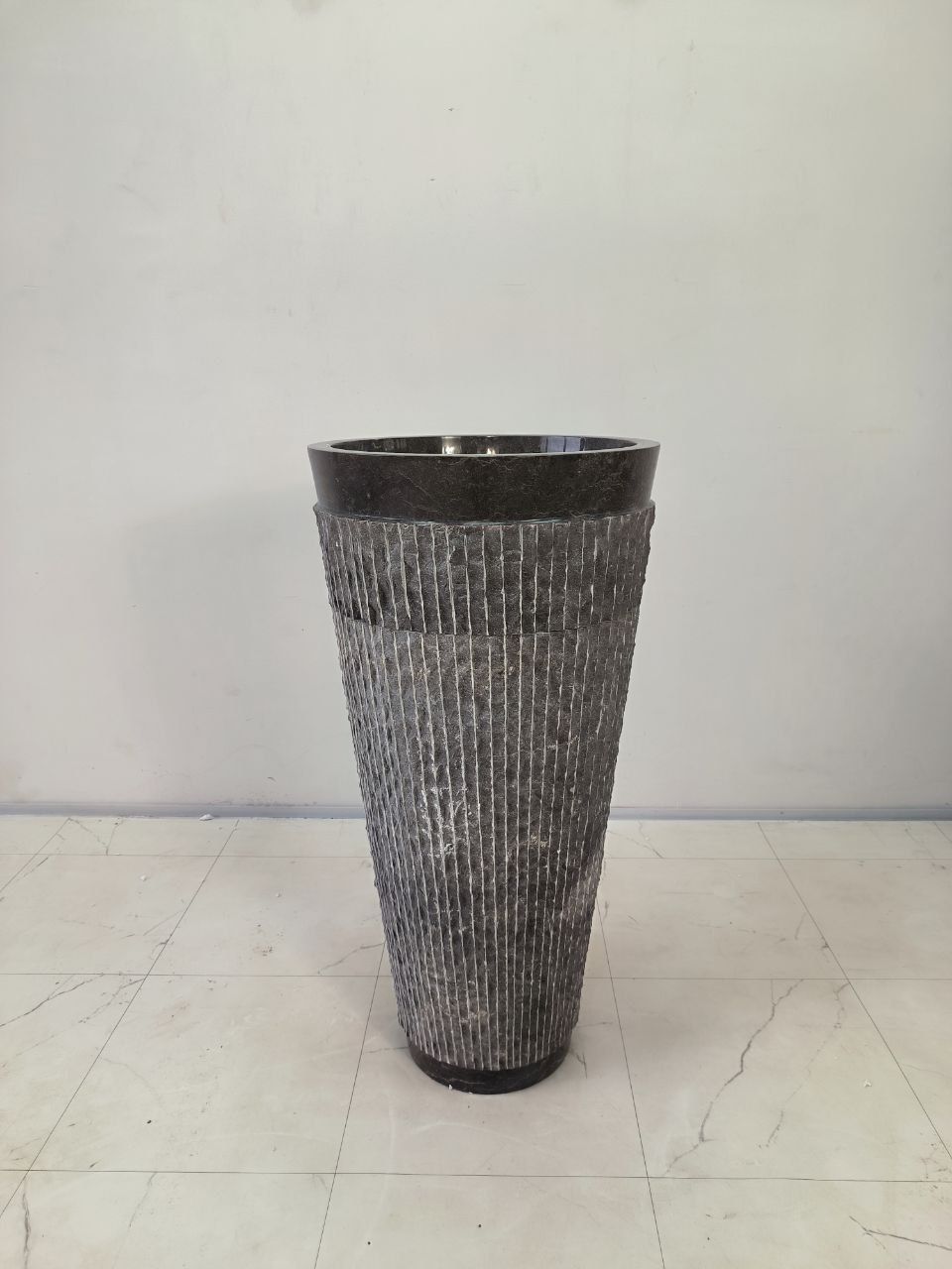 Раковина напольная из мрамора Pedestal Grey Marmo MN-65930 45х45х90 из натурального камня