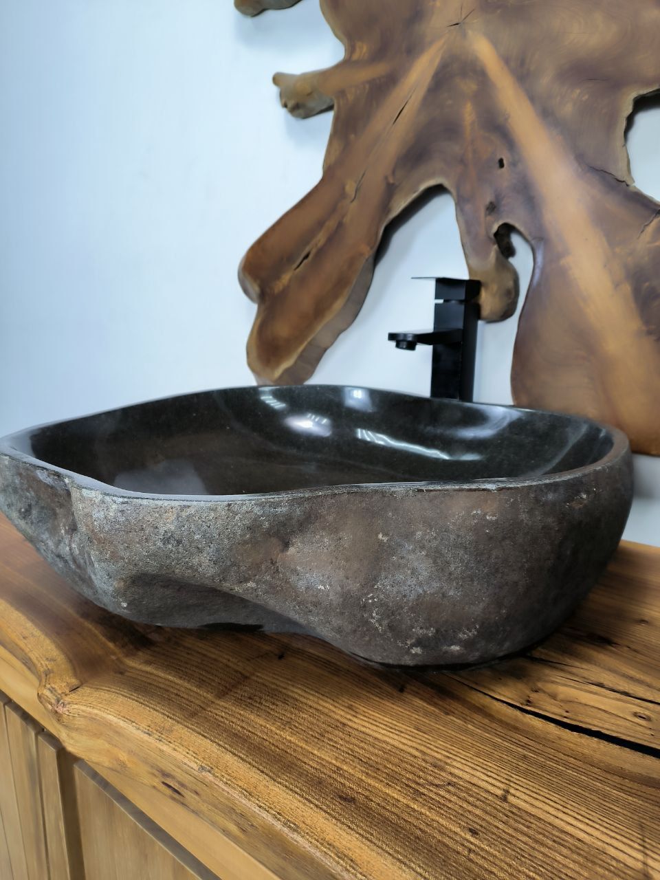 Раковина из речного камня RS-66714 56х49х15 из натурального камня