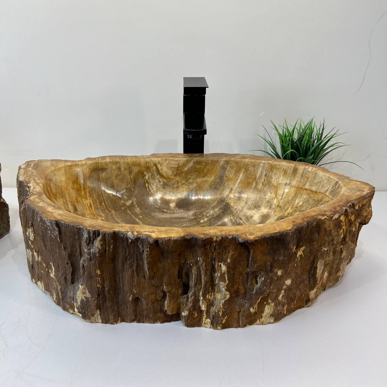 Раковина из окаменелого дерева ПАРА! OD-67003 61*34*15 из натурального камня
