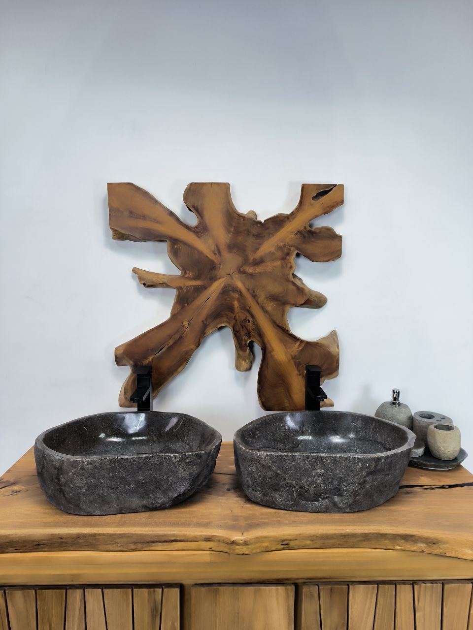 Раковина из речного камня ПАРА! RS-66393 51х35х16 из натурального камня