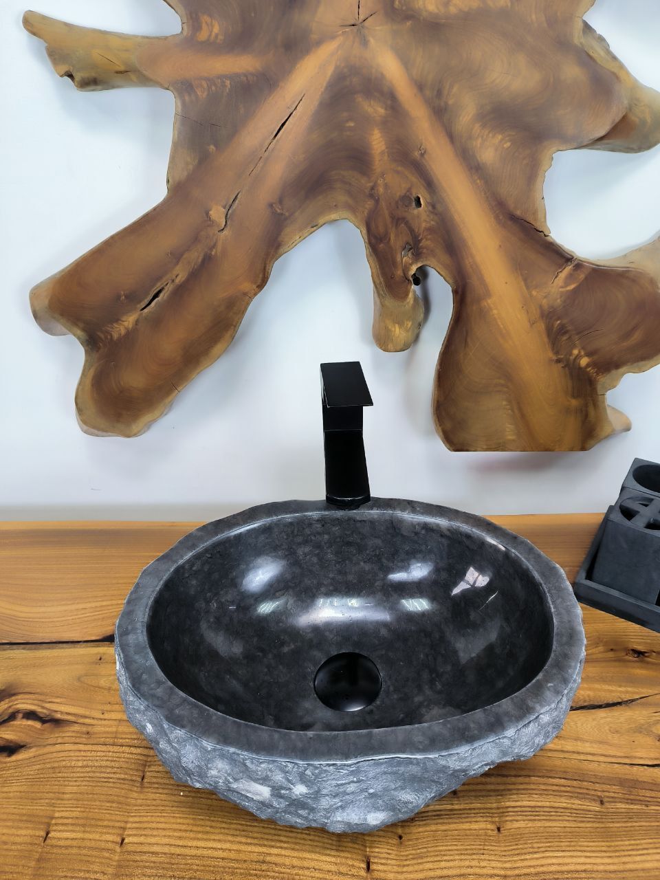 Раковина из мрамора Erozy Black EM-66613 40х30х15 из натурального камня