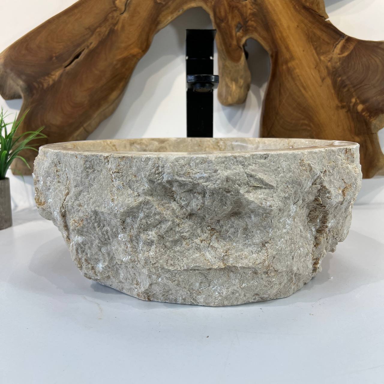 Раковина из мрамора Erozy Cream EM-66839 35*30*15 из натурального камня 