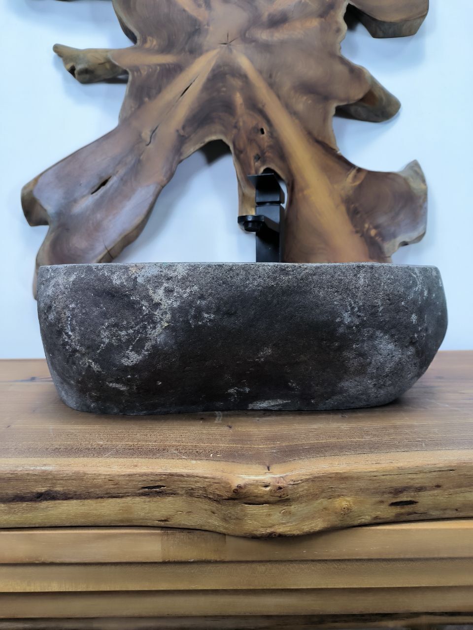 Раковина из речного камня RS-66408 46х42х15 из натурального камня