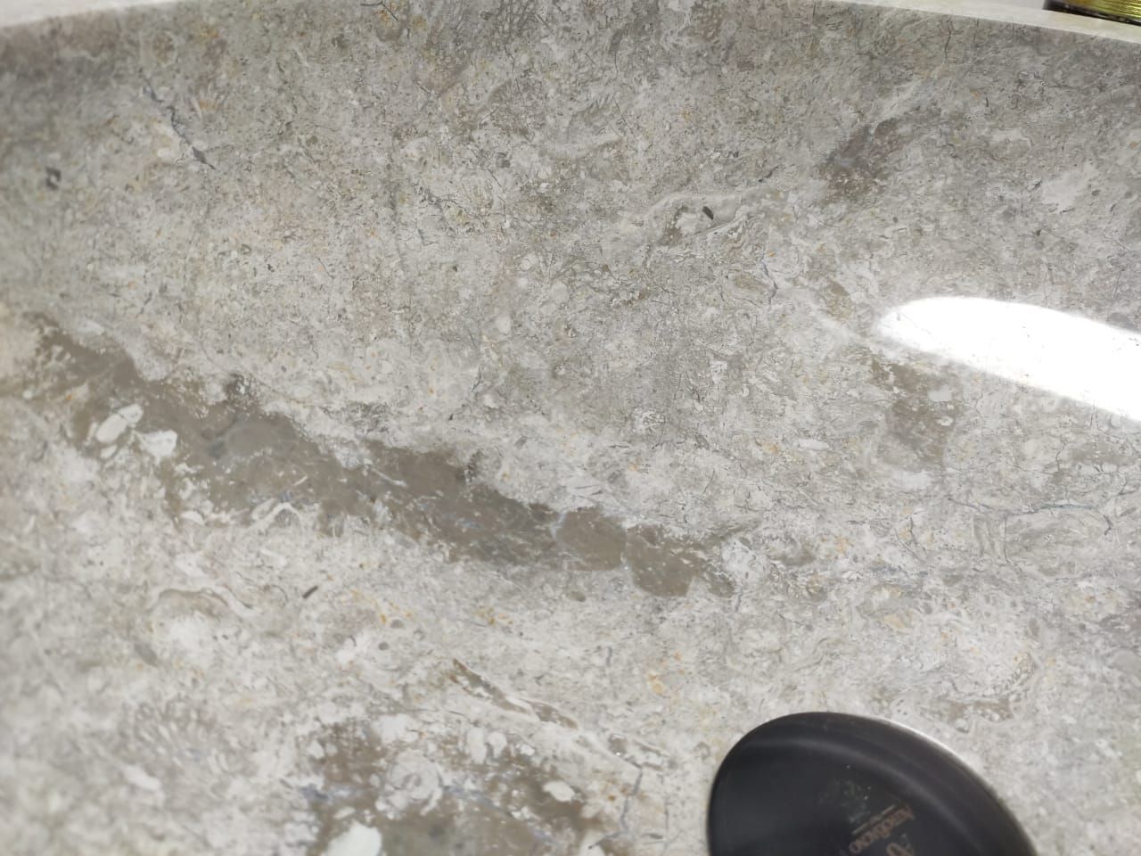 Раковина из мрамора Drum Grey Medium DM-60197 45*45*15 из натурального камня