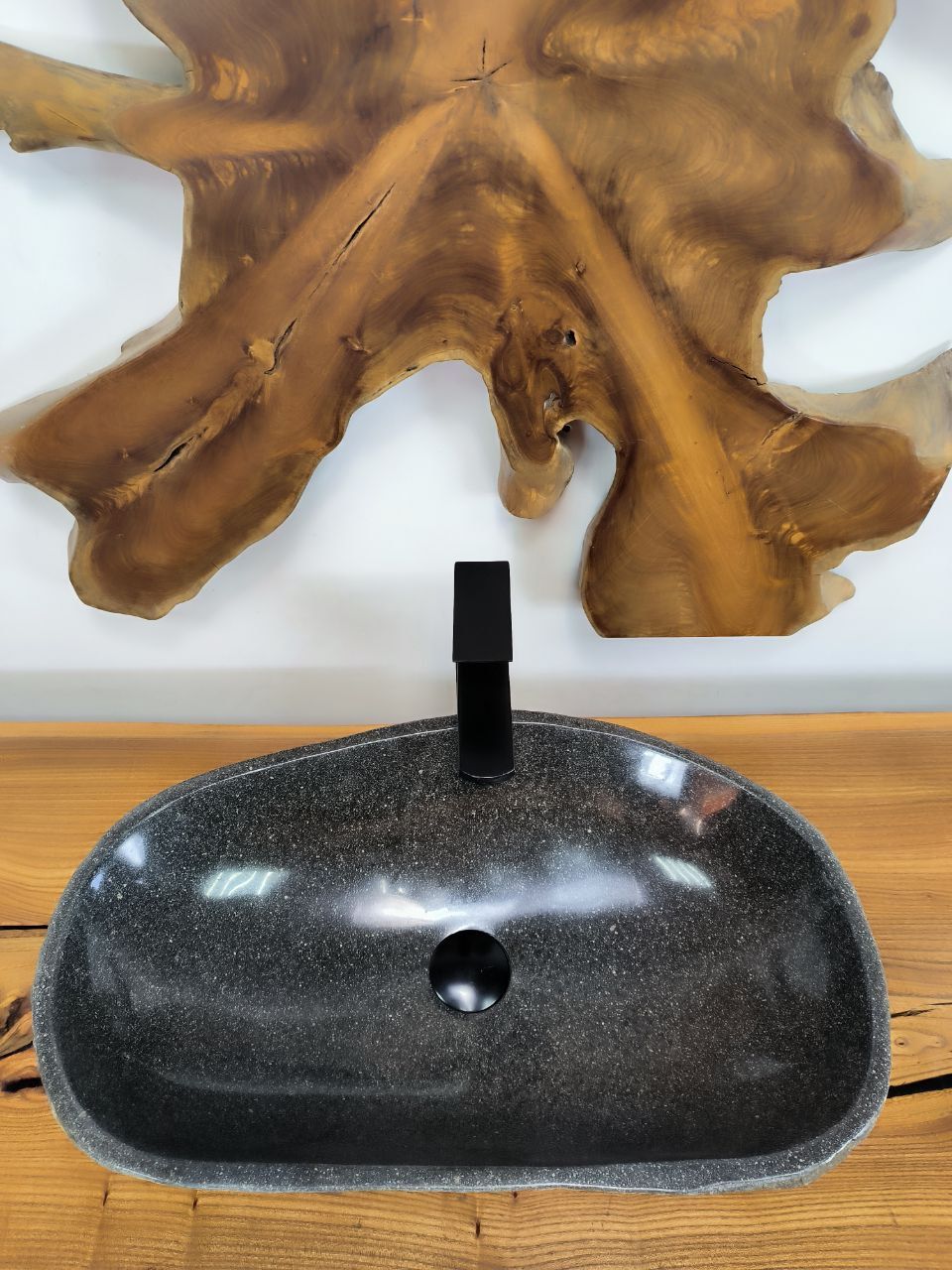 Раковина из речного камня RS-66528 59х35х16 из натурального камня