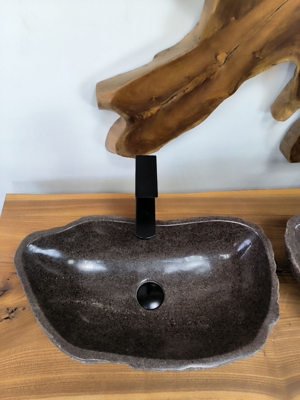 Раковина из речного камня ПАРА! RS-66305 57х31х15 из натурального камня