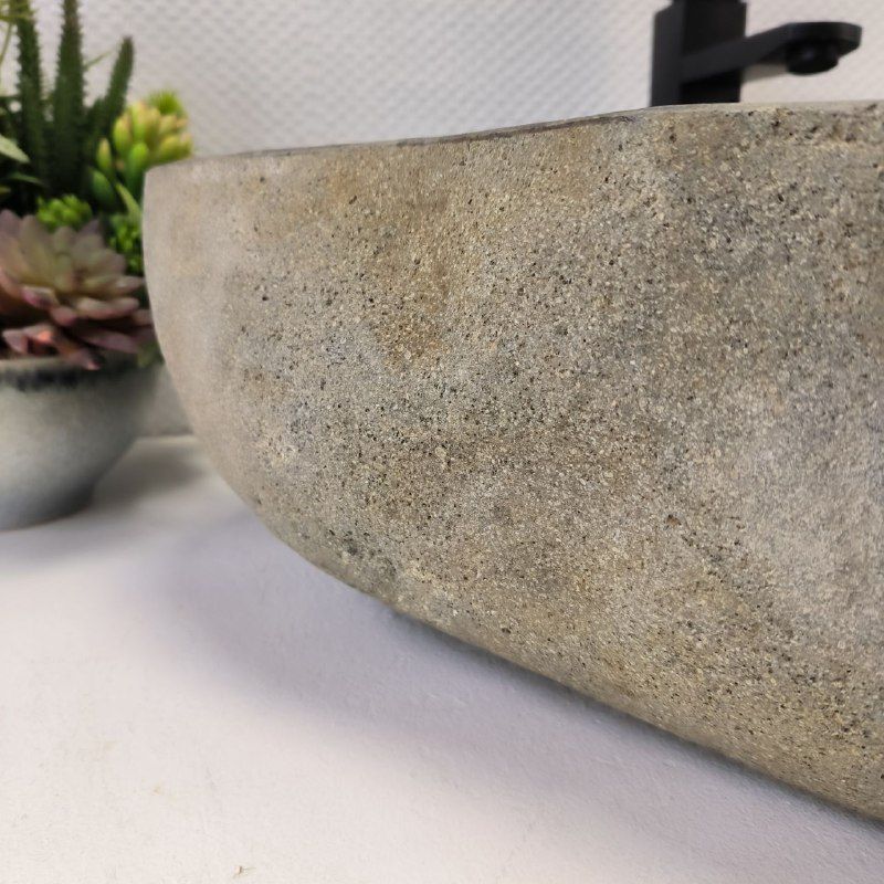 Раковина из речного камня RS-63598 (58*42*16) из натурального камня