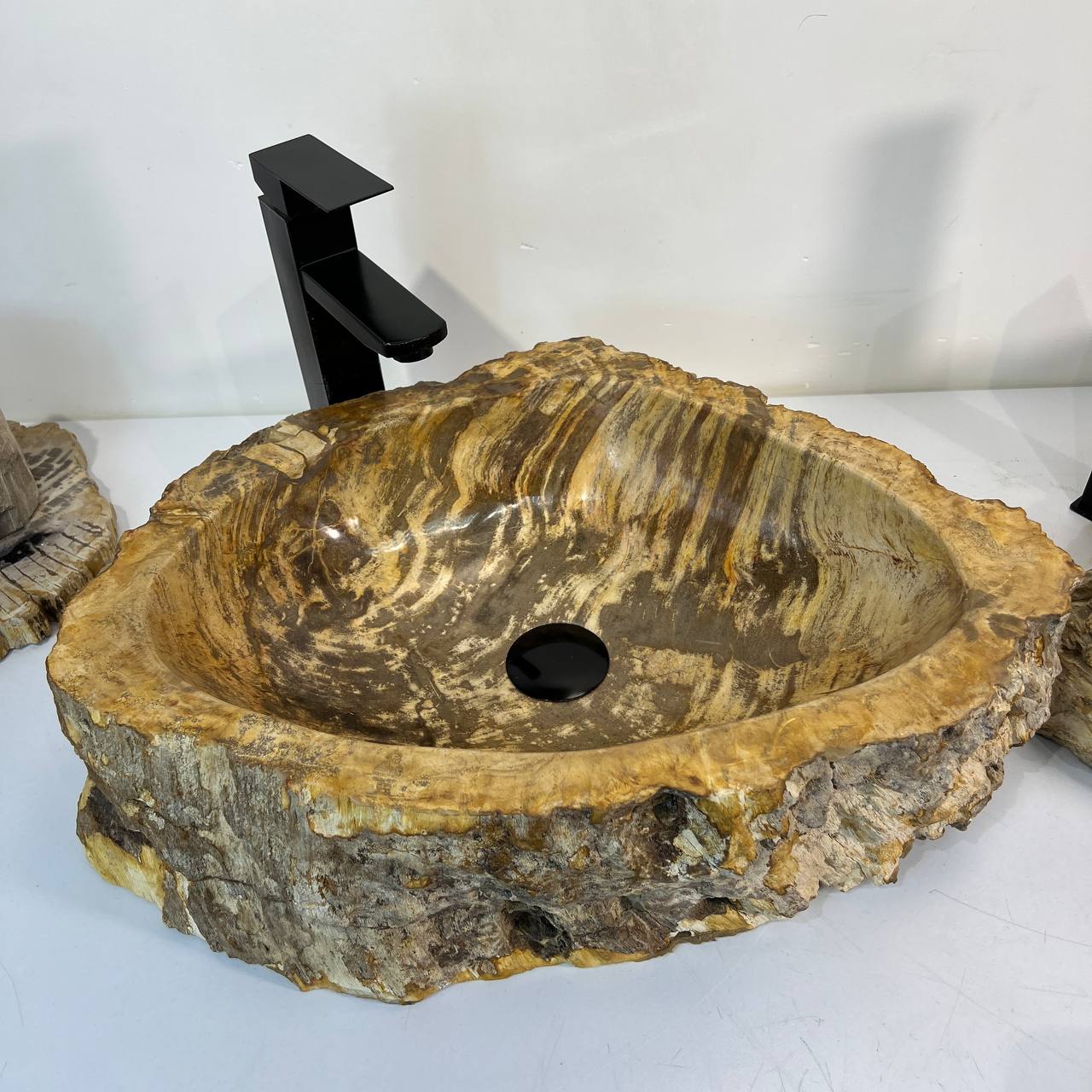 Раковина из окаменелого дерева ПАРА! OD-67024 54*42*15 из натурального камня
