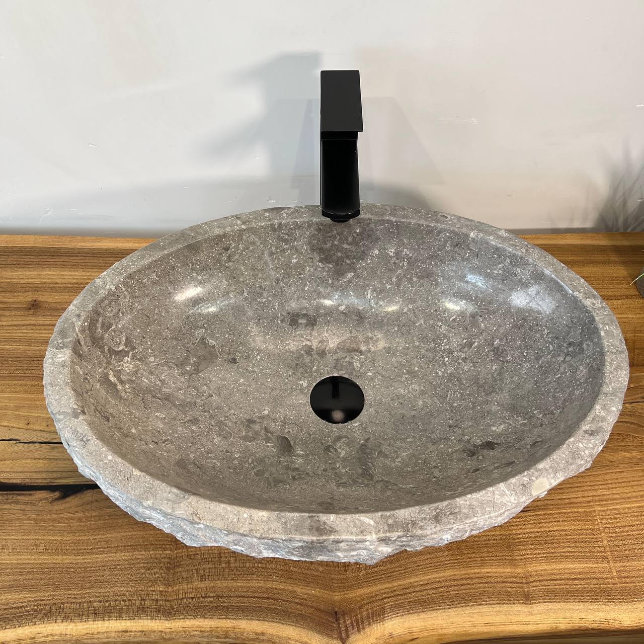 Раковина из мрамора Erozy Grey EM-66990 60*42*15 из натурального камня