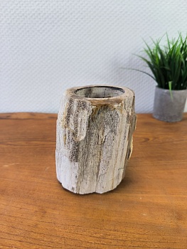Стакан из окаменелого дерева СO-66173 из натурального камня