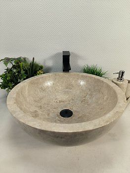 Раковина из мрамора Bowl Cream Big BM-60346 50*50*17 из натурального камня