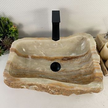 Раковина из оникса Erozy Green EO-60712 (51*36*15) из натурального камня