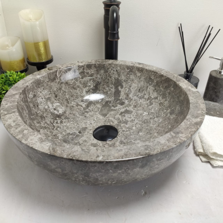 Раковина из мрамора Bowl Grey Medium BM-00577 (3cm) (45*45*17см)
