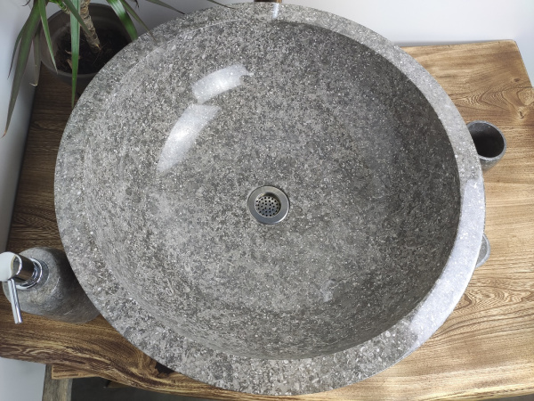 Раковина из мрамора Bowl Grey  Big BM-00023 (50*50*17см)