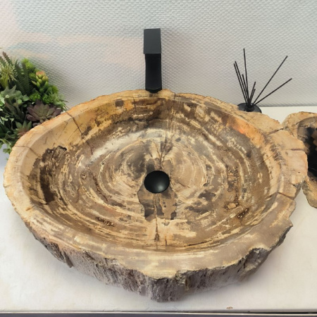 Раковина из окаменелого дерева Fossil Basin OD-02454 (69*52*16) 0090