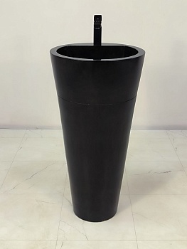 Раковина напольная из мрамора Black MN-61363 (45*45*90)