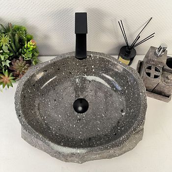 Раковина из андезита Erozy Grey EA-65551 48*42*15 из натурального камня