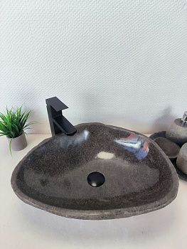 Раковина из речного камня RS-66192 53х40х15 из натурального камня