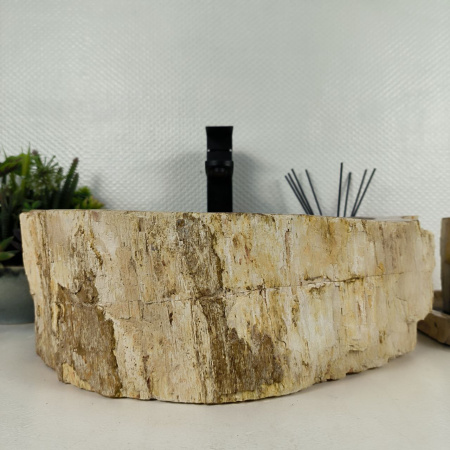 Каменная раковина из окаменелого дерева OD-04566 (45*39*15) 0175 из натурального камня