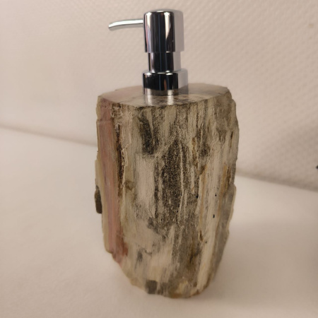 Дозатор для мыла из окаменелого дерева DOD-04696 (11*11*21) 0217 из натурального камня