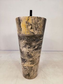 Раковина напольная из оникса Grey ON-61353 (45*45*90)