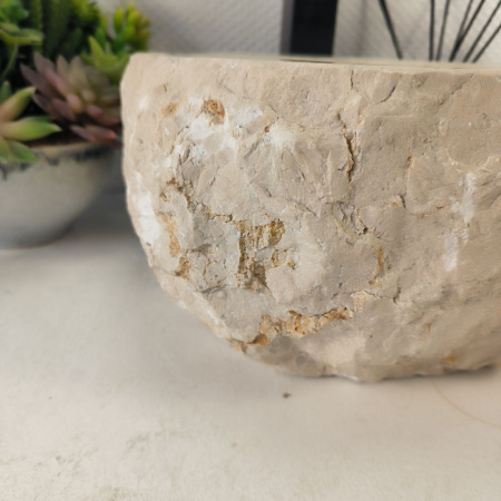 Каменная раковина из мрамора Erozy Cream EM-04983 (32*31*15) 0867 из натурального камня 