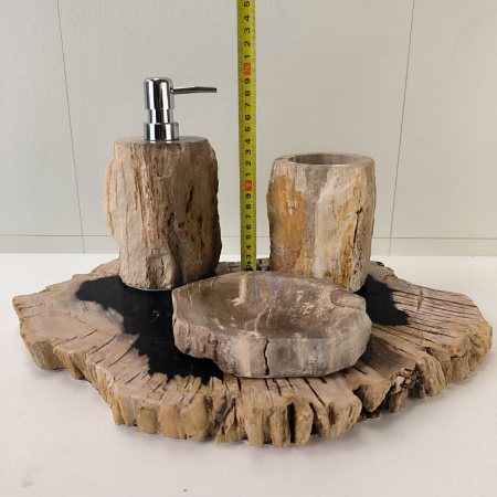 Набор из окаменелого дерева 4 предм Fossil Set NF-03281 поднос 149
