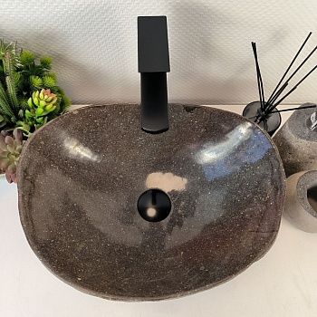 Раковина из речного камня RS-85362  44*33*15 0861
