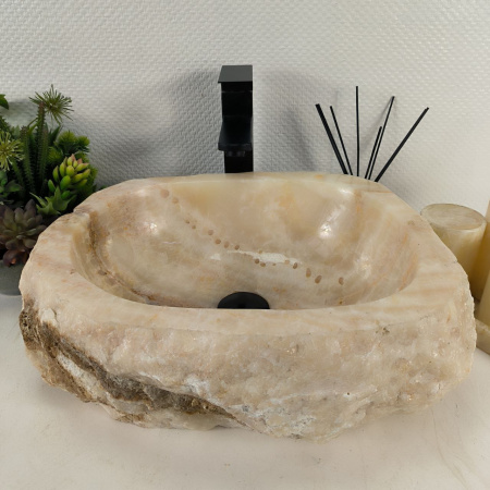 Каменная раковина из оникса Erozy Yellow EO-04589 (46*37*16) 0159 из натурального камня