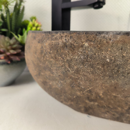 Каменная раковина из речного камня RS-04996 (41*37*15) 0860 из натурального камня