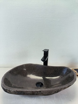 Раковина из речного камня RS-66228 58х37х14 из натурального камня