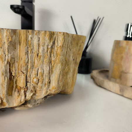 Каменная раковина из окаменелого дерева OD-04322 (41*34*16) 0175 из натурального камня