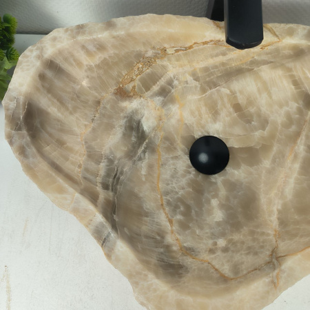 Каменная раковина из оникса Erozy Grey EO-04776 (63*40*16) 0158 из натурального камня