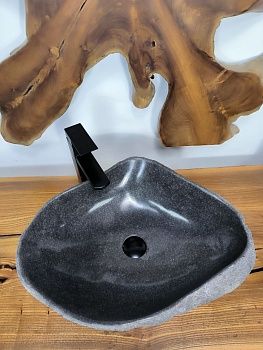 Раковина из речного камня RS-66712 55х44х15 из натурального камня