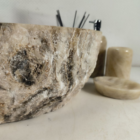 Каменная раковина из оникса Erozy Grey EO-04503 (52*42*16) 0156 из натурального камня