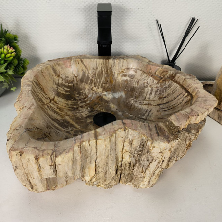 Каменная раковина из окаменелого дерева OD-04336 (51*44*15) 0175 из натурального камня