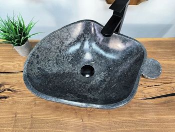 Раковина из речного камня RS-65765 42х41х15 из натурального камня