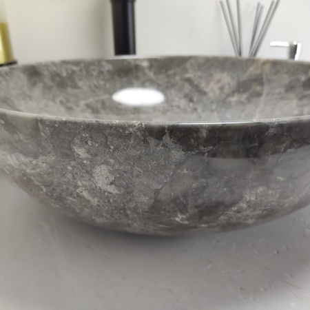 Раковина из мрамора Bowl Grey Medium BM-00578 TinLip (45*45*15см)
