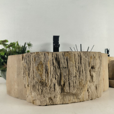 Каменная раковина из окаменелого дерева OD-04685 (47*46*15) 0175 из натурального камня