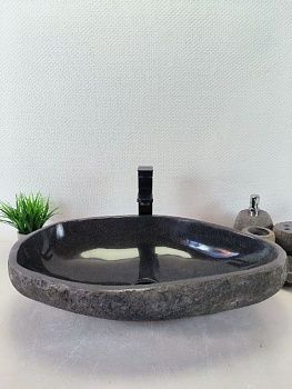 Раковина из речного камня RS-66215 60х38х15 из натурального камня